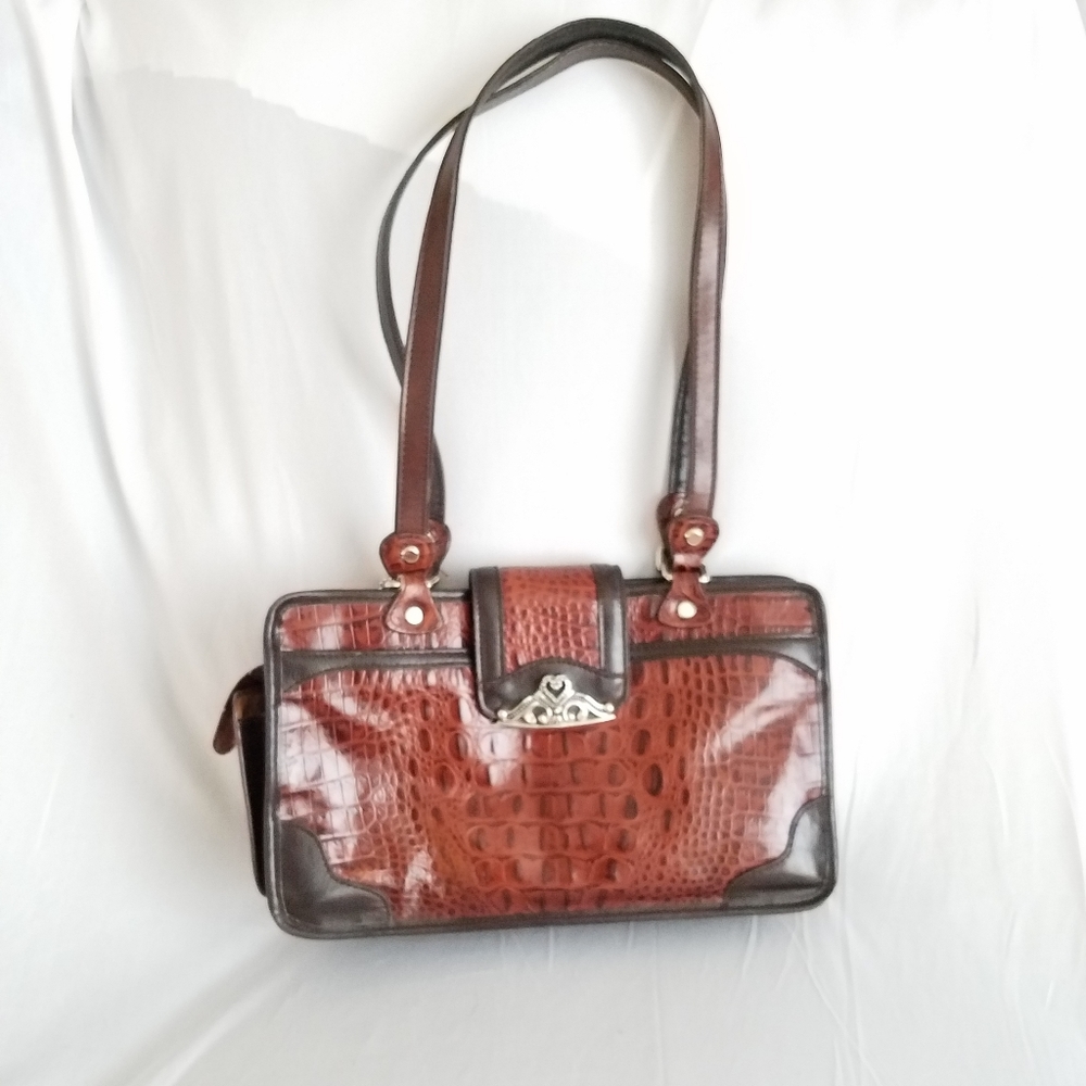 M.C brown leather purse